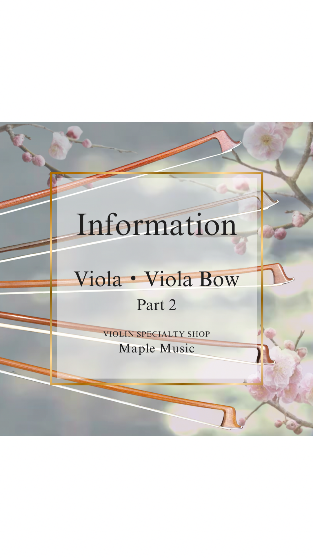 Viola Bow ヴィオラ弓も続々入荷してます【Maple Music】