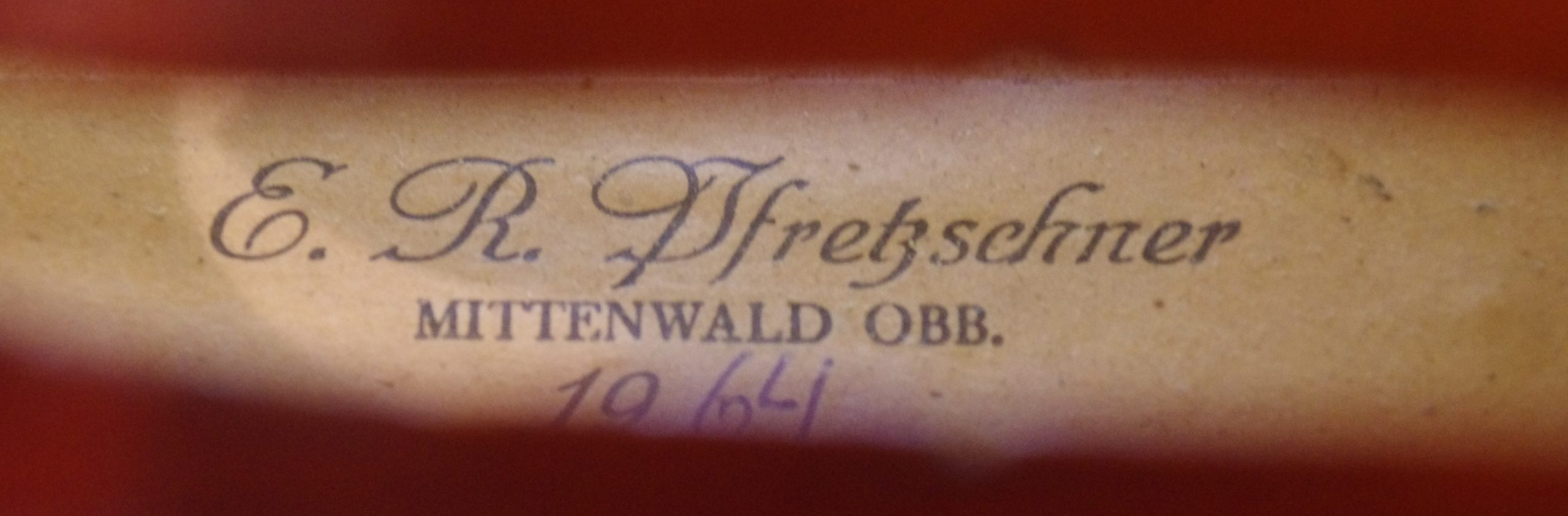 Scherl & Roth E. R. Pfretzschner Labeled (シェール&ロート E.R.フレッチナー ラベル) 1964 Va - 画像 (7)