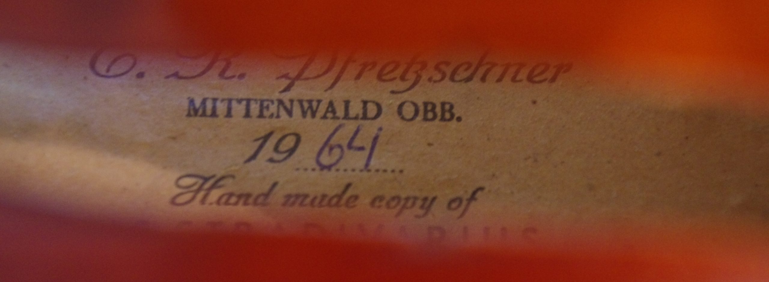 Scherl & Roth E. R. Pfretzschner Labeled (シェール&ロート E.R.フレッチナー ラベル) 1964 Va - 画像 (8)